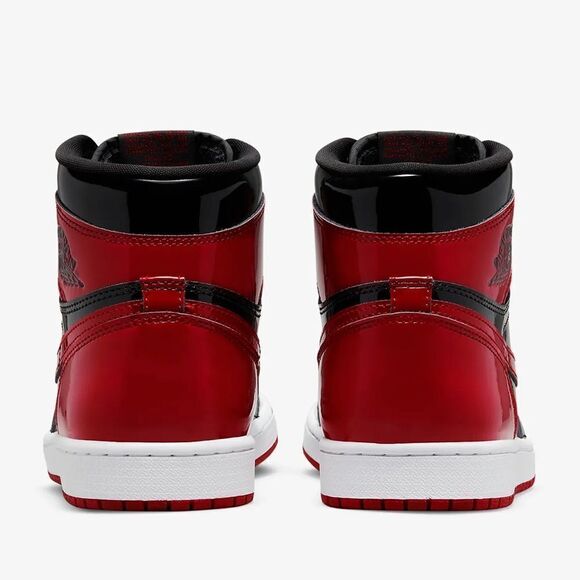 Nike Air Jordan 1 Retro High Patent Leather Bred  Black Red Size 14 555088-063 main image 4